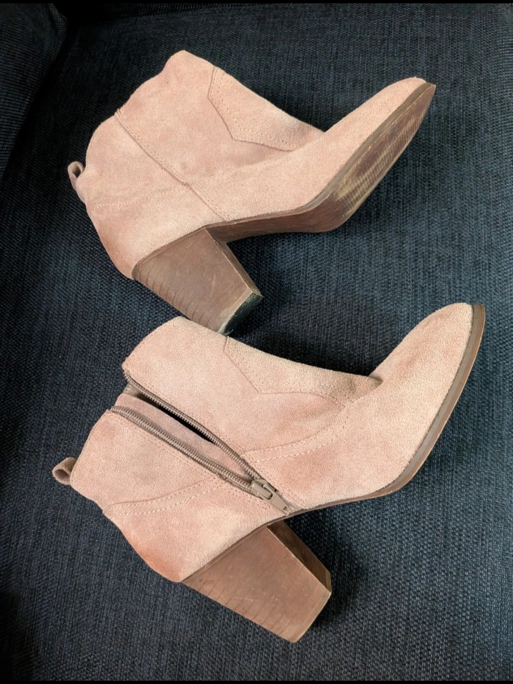 Women's Suede Ankle Boots in Taupe